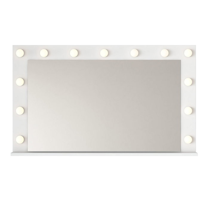 Hanah Home Mesa de Maquillaje Blanca con 13 Focos